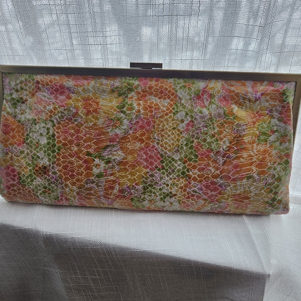 HOBO | Lauren Floral Snakeskin Embossed Clutch Wallet
